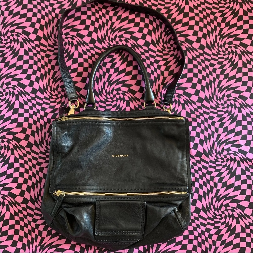Black Givenchy Pandora with gold hardware large